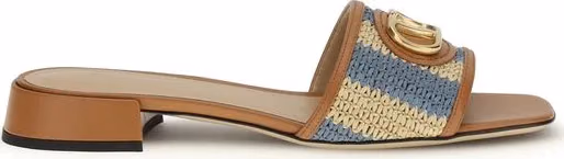 Valentino Garavani Multicolor Viscose Flat Sandals