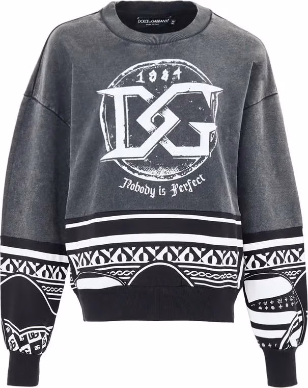 Dolce & Gabbana Black Cotton Sweatshirt