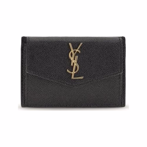Saint Laurent Black Calf Leather Bos Taurus Wallet