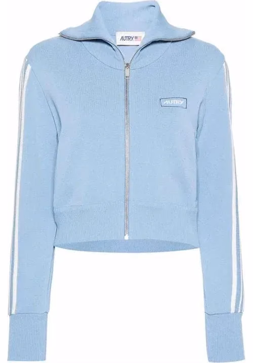 Autry Blue Nylon Cardigan