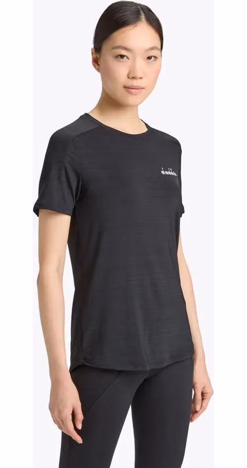 Diadora Black Polyester T-Shirt