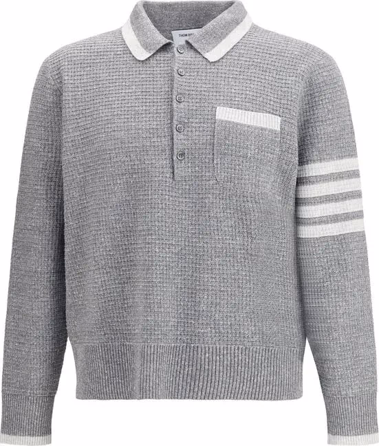 Thom Browne Gray Linen Dress Shirt