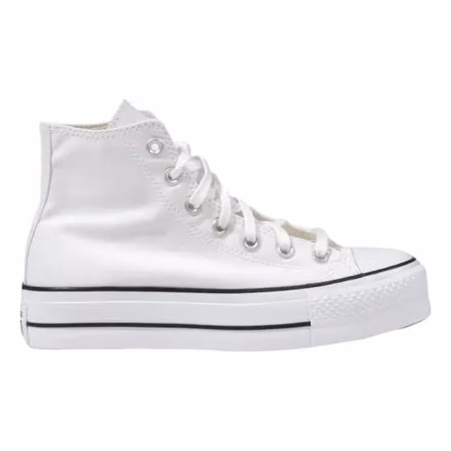 Converse White Polyester Platform Sneakers