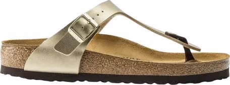 Birkenstock Gold Synthetic Flat Sandals