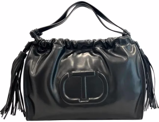 Twinset Black PU Women Shoulder Bag