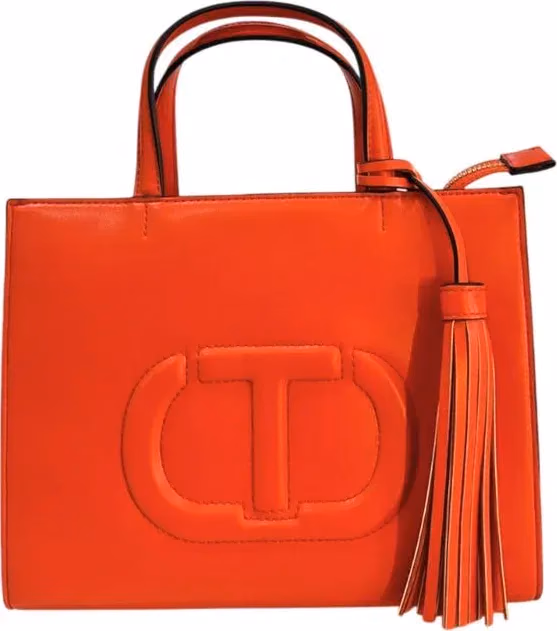 Twinset Orange Faux Leather Women Handbag