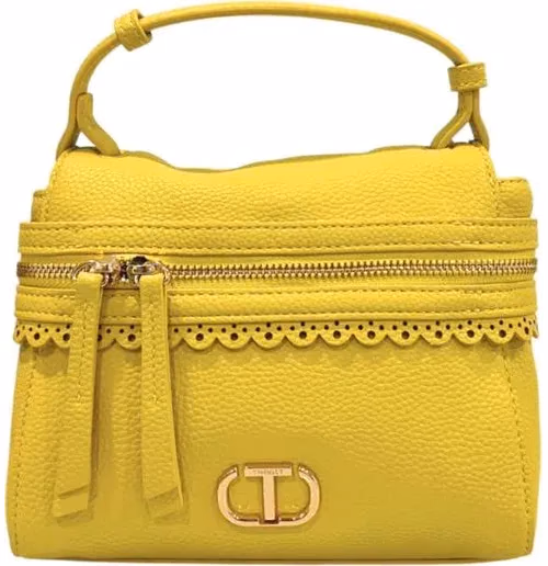Twinset Yellow PU Women Handbag