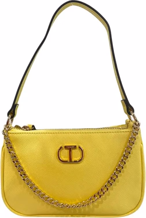 Twinset Yellow PU Women Shoulder Bag