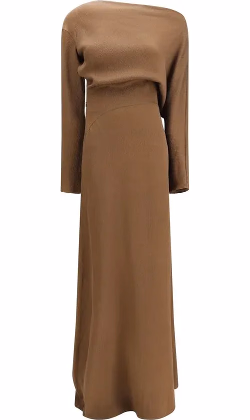 Petar Petrov Brown Silk Casual Dress