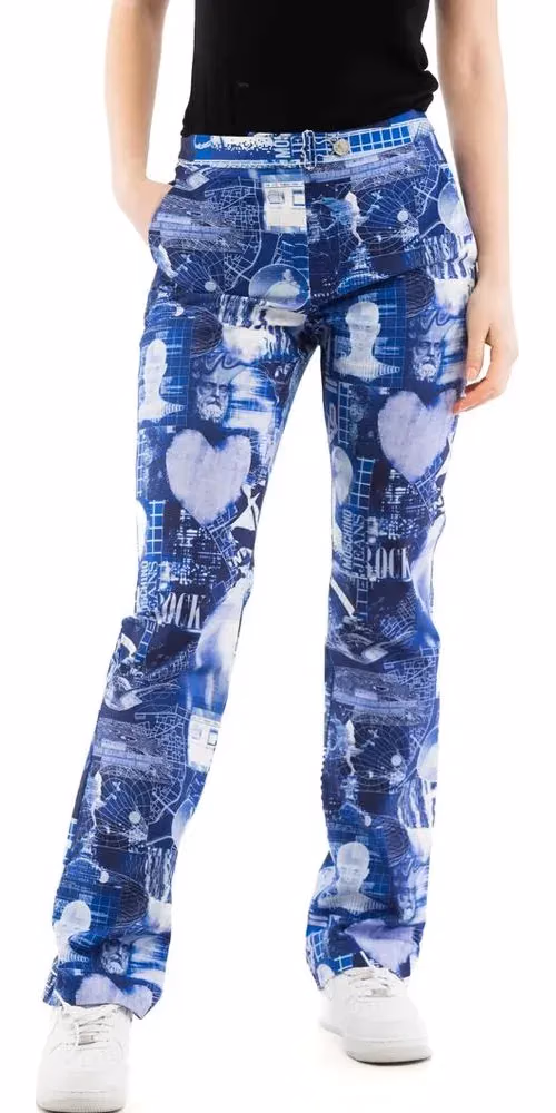 Moschino Multicolor Cotton Casual Pants
