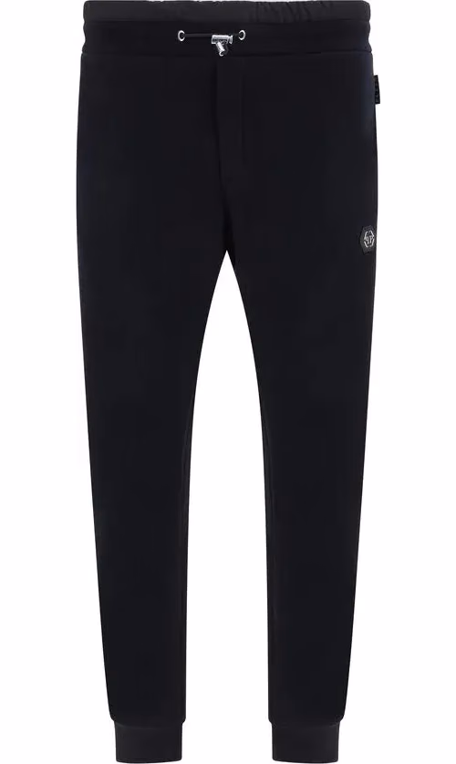 Philipp Plein Black Cotton Joggers (Workout Pants)