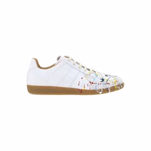 Maison Margiela White Calf Leather Bos Taurus Low Top Sneakers