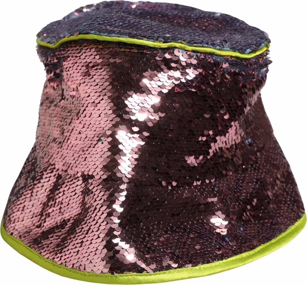 Dolce & Gabbana Men Purple Sequined Bucket Fisherman Capello Hat