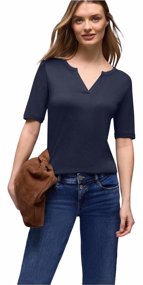 Street One Blue Cotton T-Shirt