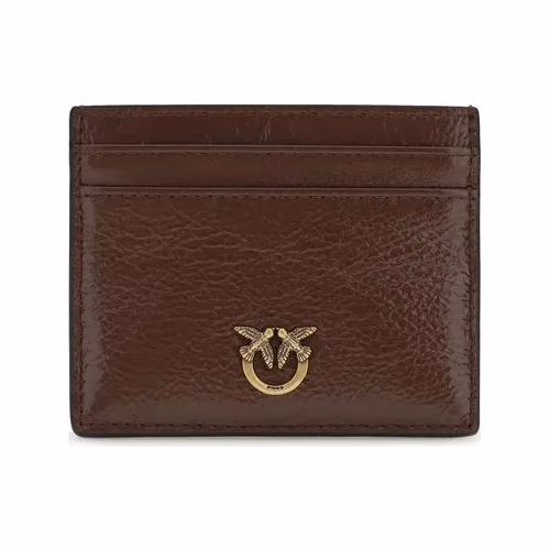 PINKO Bordeaux Calf Leather Bos Taurus Wallet