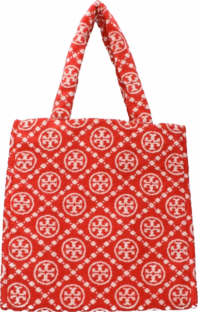 Tory Burch Red Cotton-Like Shoulder Bag