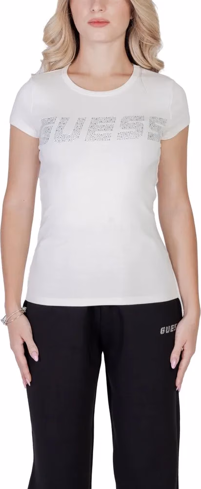 Guess Active Cream Cotton T-Shirt