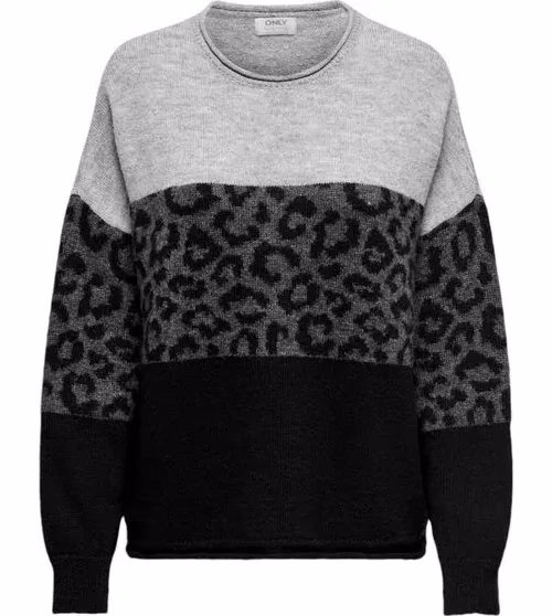 Only Gray Marabou Sweatshirt