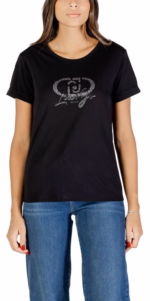 Liu Jo Black Cotton T-Shirt