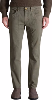 Green Cotton Skinny Pants