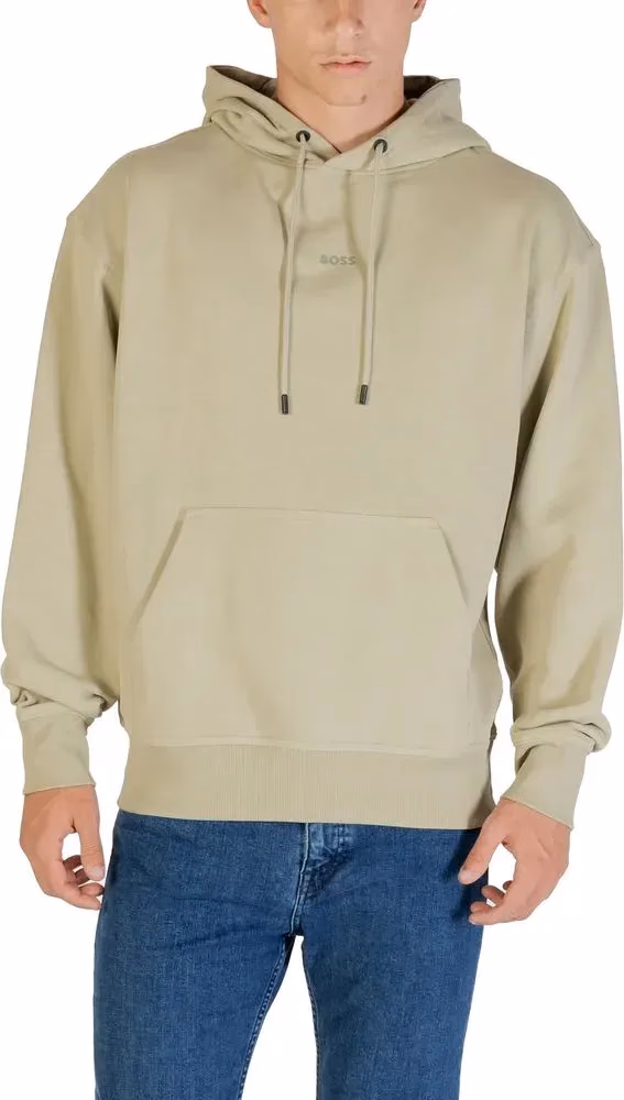 Hugo Boss Green Cotton Hoodie