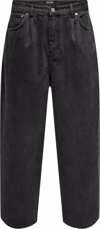 Only & Sons Black Cotton Relaxed Fit Jeans