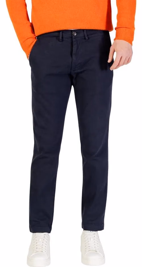 Borghese Blue Cotton Skinny Pants