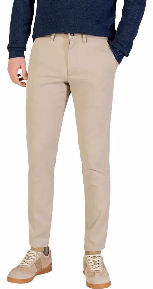 Borghese Beige Cotton Skinny Pants