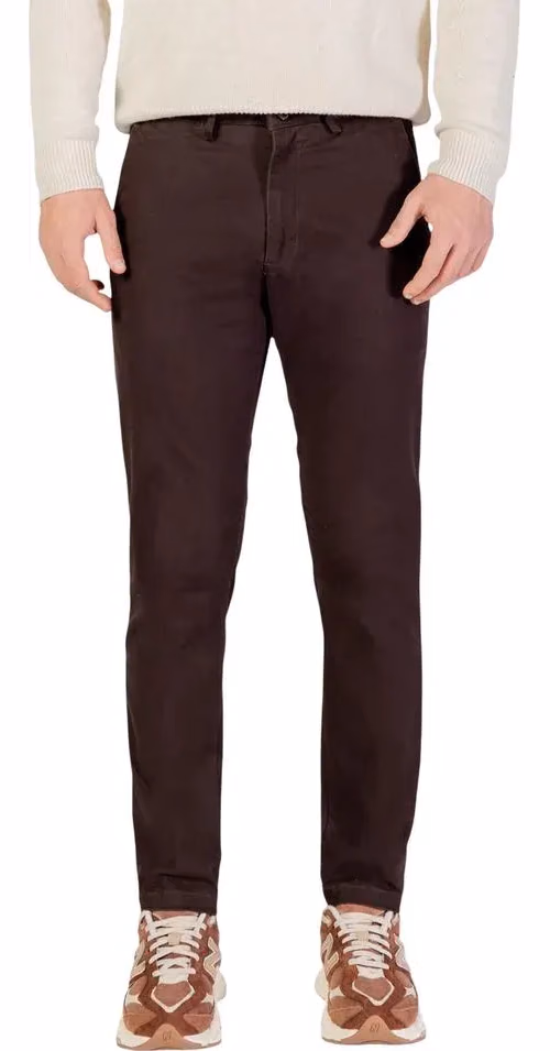 Borghese Brown Cotton Skinny Pants