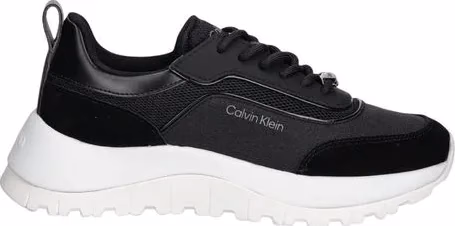 Calvin Klein Black Leather Athletic Sneakers