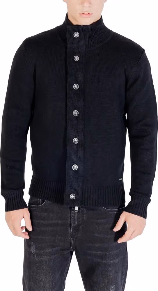 Gianni Lupo Black Marabou Sweatshirt