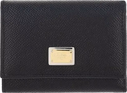 Dolce & Gabbana Black Calf Leather Bos Taurus Wallet