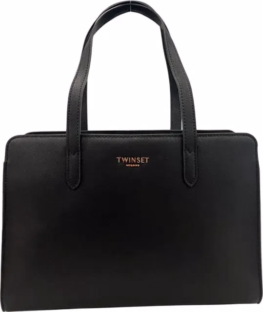 Twinset Black PU Women Shoulder Bag