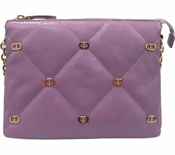 Twinset Purple Faux Leather Women Crossbody Bag