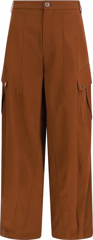 PINKO Brown Cotton Casual Pants