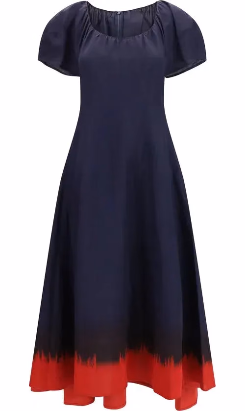 Tory Burch Blue Viscose Casual Dress