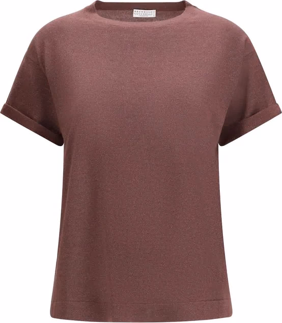 Brunello Cucinelli Bordeaux Nylon T-Shirt