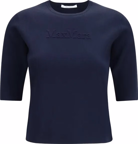 Max Mara Pure Blue Viscose T-Shirt
