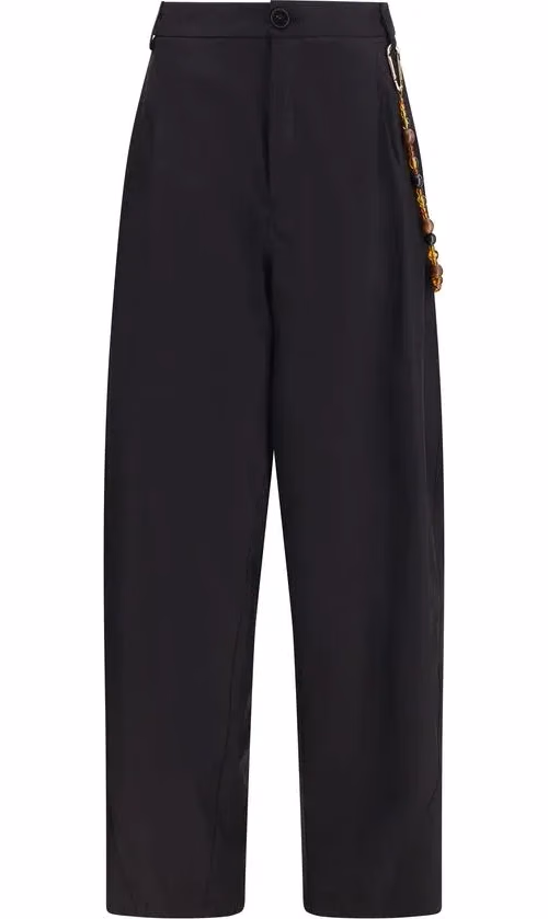 Darkpark Black Cotton Casual Pants