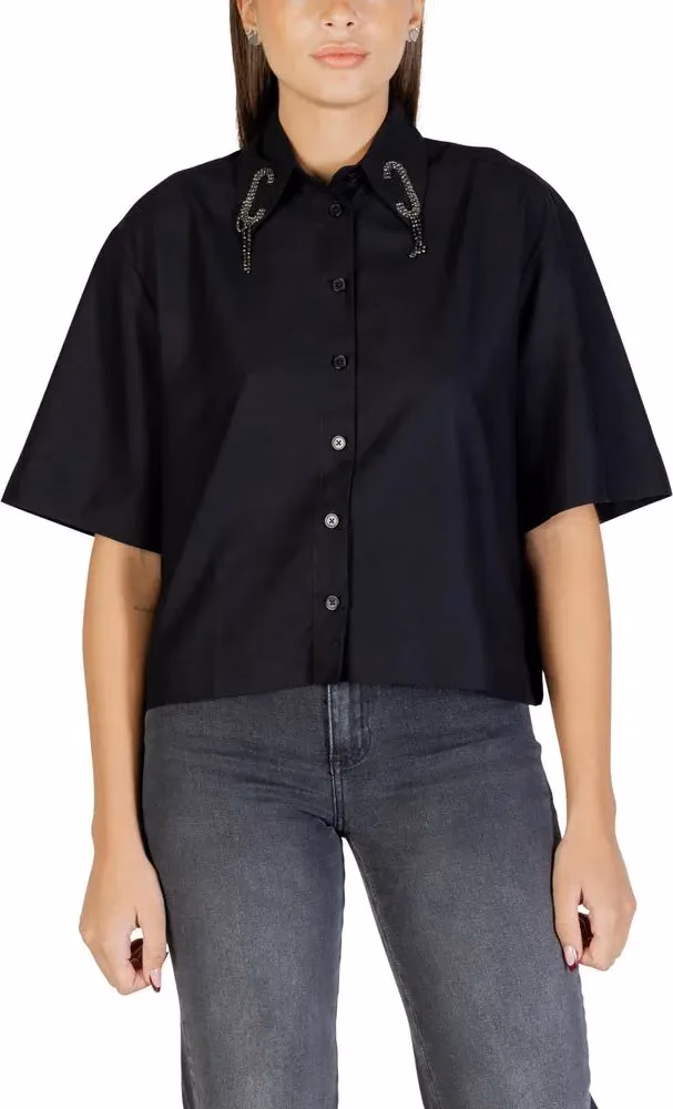 Colcci Black Viscose Shortsleeve Shirt