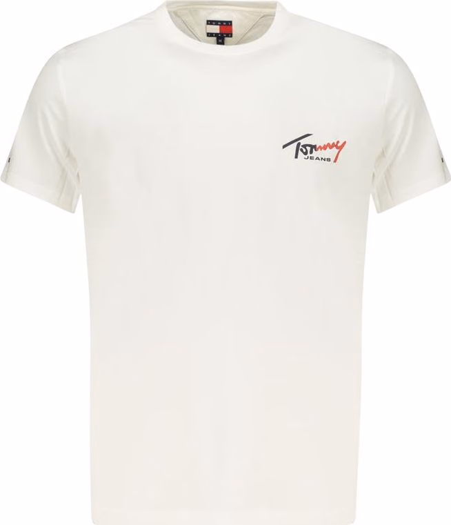Tommy Hilfiger White Cotton Men T-Shirt