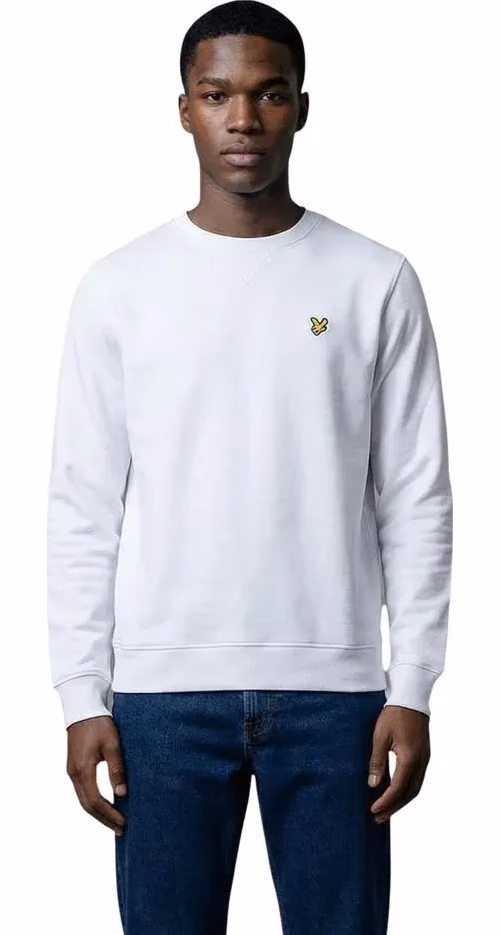 Lyle & Scott White Cotton Sweatshirt