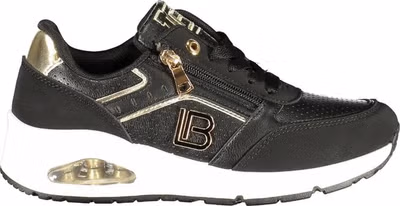 Black Polyester Women Sneaker