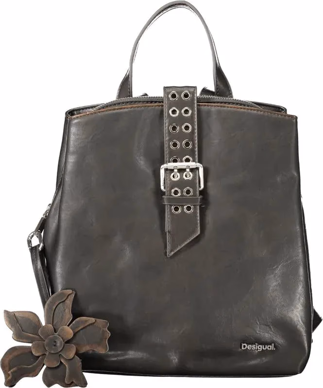 Desigual Black Polyurethane Women Backpack