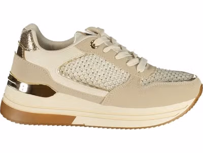 Beige Polyurethane Women Sneaker