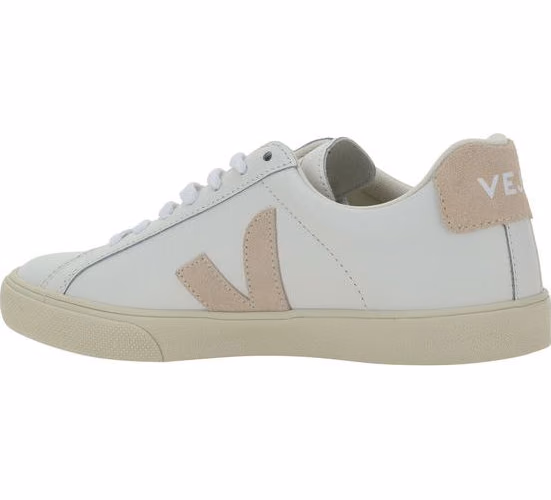 Veja White Calf Leather Bos Taurus Low Top Sneakers