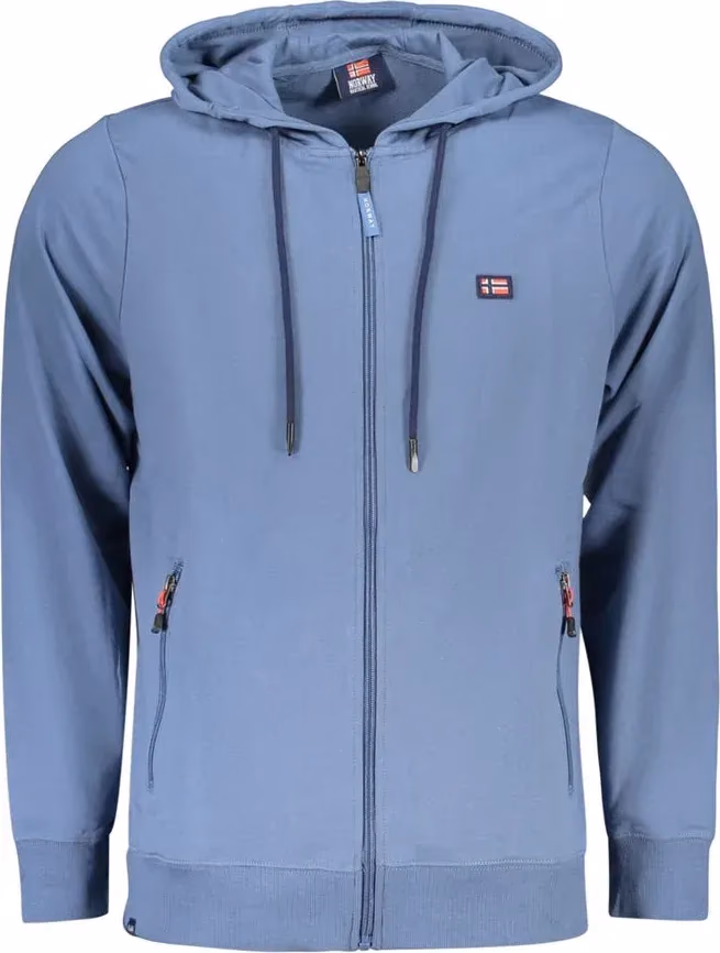 Norway 1963 "Blu Cotton Mens Sweatshirt with Hood"
