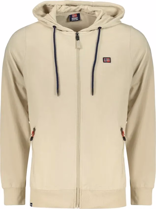 Norway 1963 Beige Cotton Men's Hooded Sweatshirt