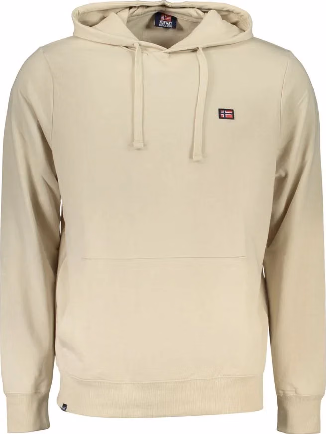 Norway 1963 Beige Cotton Men's Hooded Sweatshirt