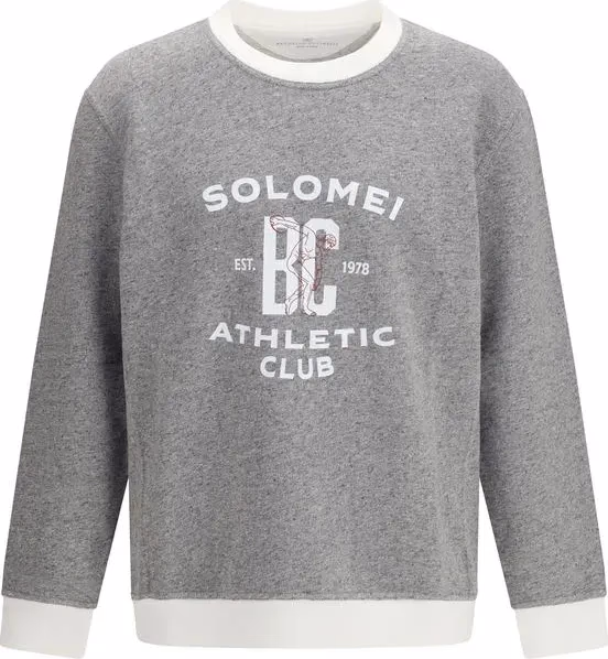 Brunello Cucinelli Gray Cotton Sweatshirt